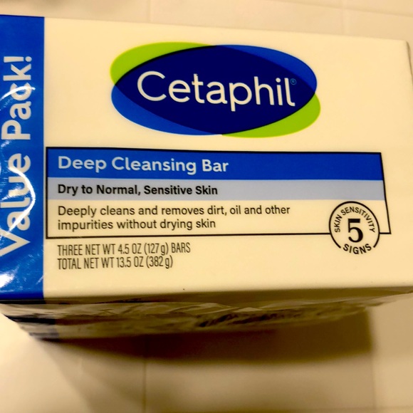 Cetaphil 3 pack Deep Cleansing Bar Package is Brand New/Unopened - Picture 2 of 4